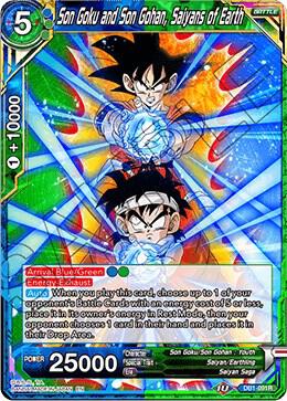 Son Goku and Son Gohan Saiyans of Earth DB1-091 Draft Box 04 - Dragon Brawl Dragonball Super card
