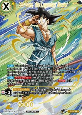 Son Goku the Legendary Warrior Gold Stamped P-291 Promotion Cards Dragonball Super card