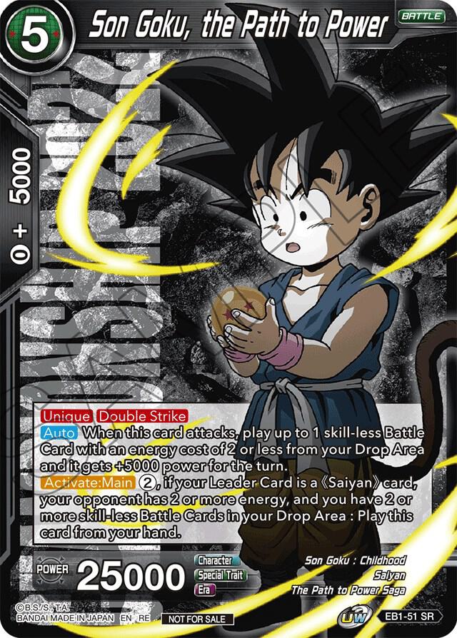Son Goku the Path to Power Championship 2022 Celebration Pack EB1-51 Promotion Cards Dragonball Super card