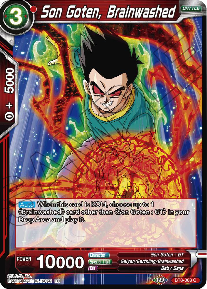 Son Goten Brainwashed BT8-008 Malicious Machinations Dragonball Super card