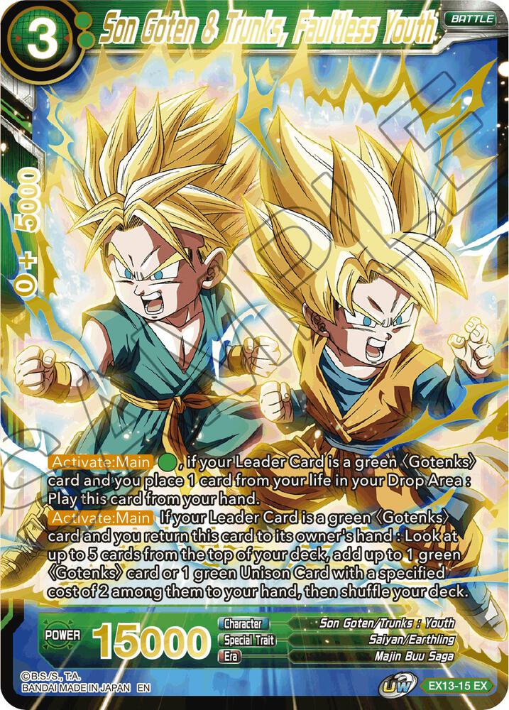 Son Goten and Trunks Faultless Youth EX13-15 Special Anniversary Set 2020 Dragonball Super card