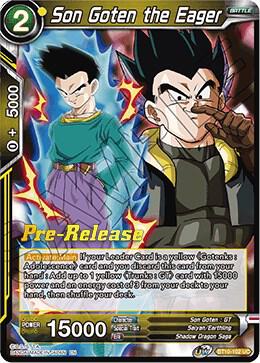 Son Goten the Eager BT10-102 Rise of the Unison Warrior Pre-Release Cards Dragonball Super card