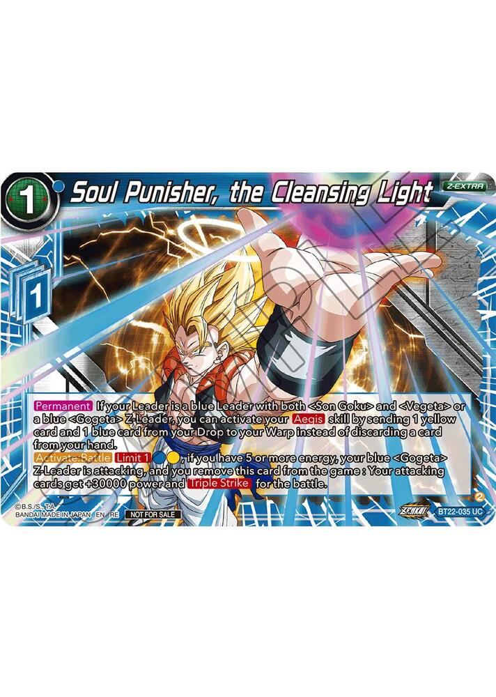 Soul Punisher the Cleansing Light 2023 Championship Finals Zenkai Premium Pack BT22-035 Tournament Promotion Cards Dragonball Super card