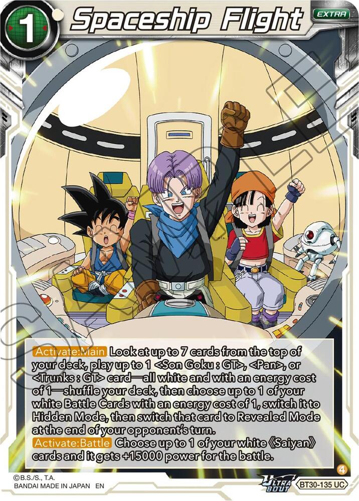 Spaceship Flight BT30-135 Three Glorious Fighters Dragonball Super card