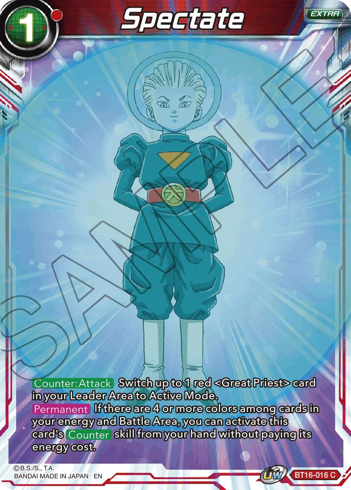 Spectate Foil BT16-016 Realm of the Gods Dragonball Super card
