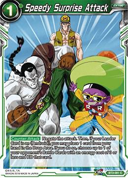 Speedy Surprise Attack BT3-081 Cross Worlds Dragonball Super card