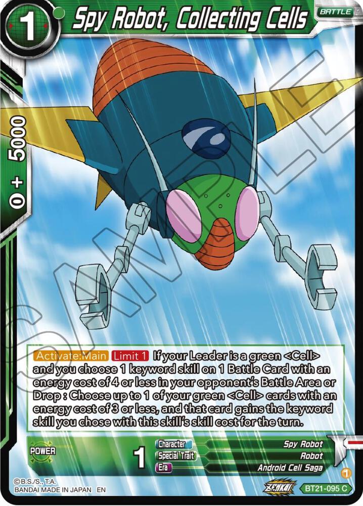 Spy Robot Collecting Cells Foil BT21-095 Wild Resurgence Dragonball Super card