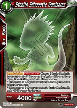Stealth Silhouette Gamisaras Foil DB2-021 Draft Box 05 - Divine Multiverse Dragonball Super card