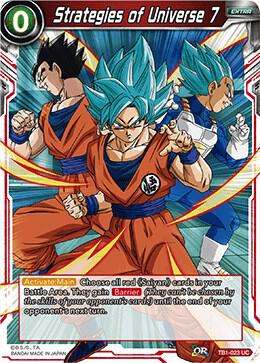 Strategies of Universe 7 Foil TB1-023 Tournament of Power Dragonball Super card