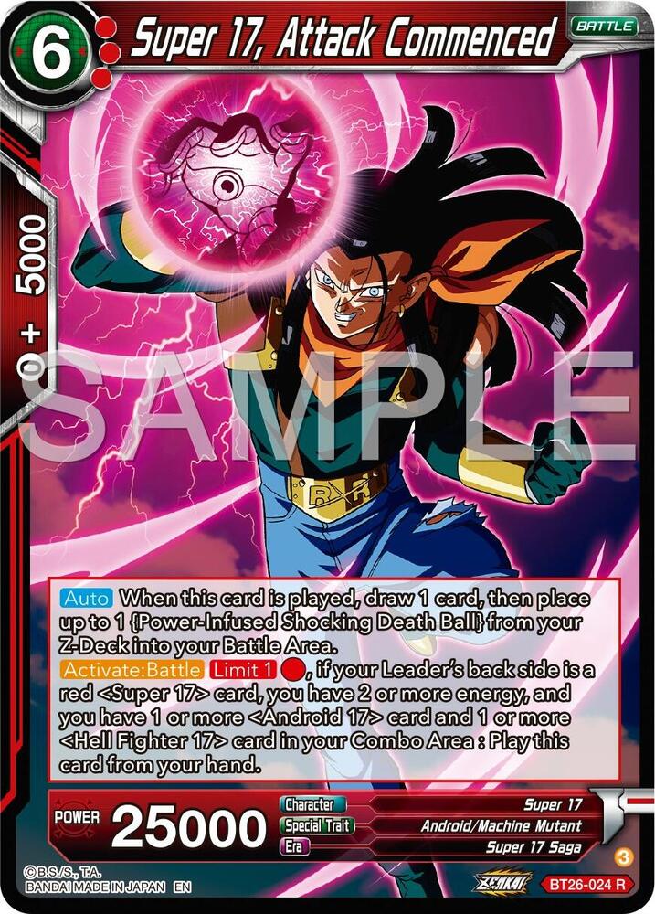 Super 17 Attack Commenced BT26-024 Ultimate Advent Dragonball Super card