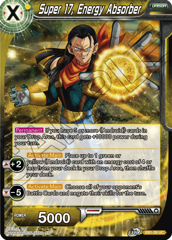 Super 17 Energy Absorber Foil EB1-39 Battle Evolution Booster Dragonball Super card