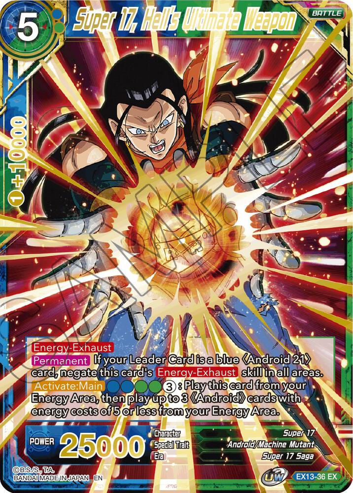 Super 17 Hells Ultimate Weapon EX13-36 Special Anniversary Set 2020 Dragonball Super card