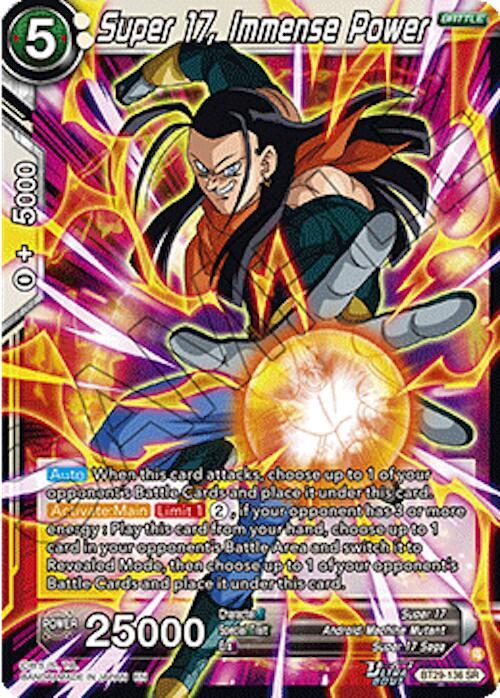 Super 17 Immense Power BT29-136 Fearsome Rivals Dragonball Super card