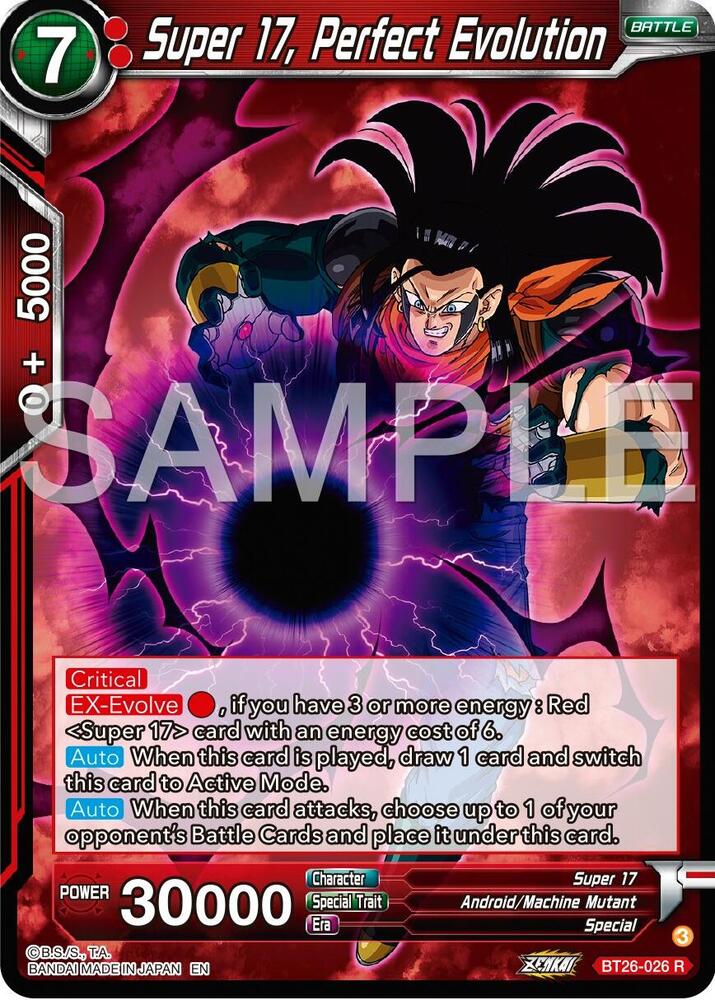 Super 17 Perfect Evolution BT26-026 Ultimate Advent Dragonball Super card