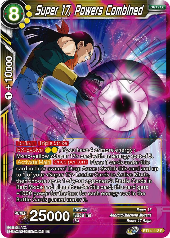 Super 17 Powers Combined Foil BT14-112 Cross Spirits Dragonball Super card