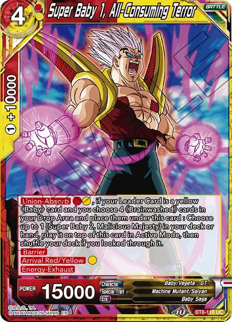 Super Baby 1 All Consuming Terror Foil BT8-116 Malicious Machinations Dragonball Super card
