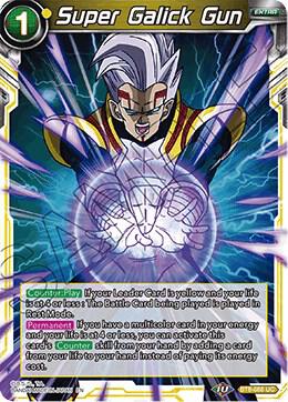 Super Galick Gun Foil BT8-088 Malicious Machinations Dragonball Super card