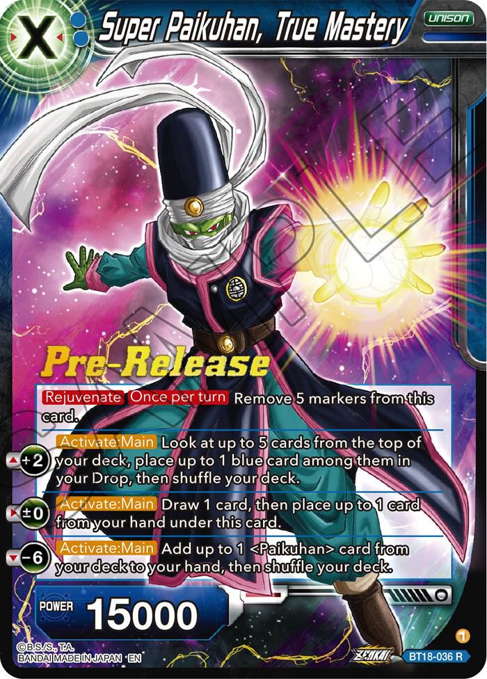 Super Paikuhan True Master BT18-036 Dawn of the Z-Legends Pre-Release Cards Dragonball Super card