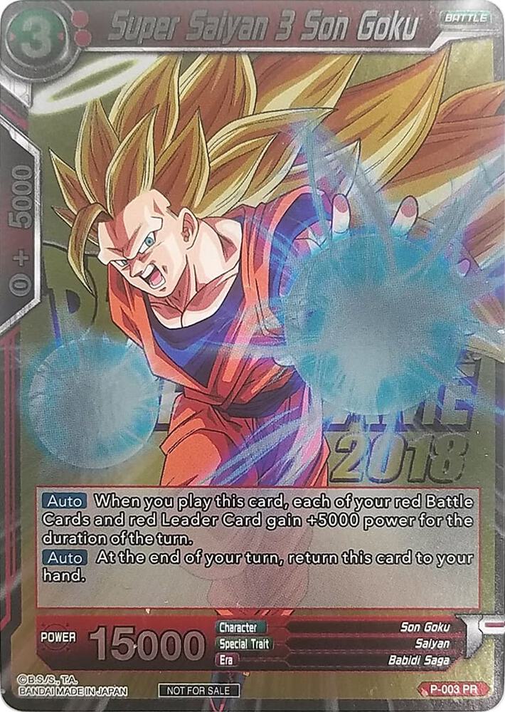 Super Saiyan 3 Son Goku Metallic Foil Event Pack 2018 P-003 Promotion Cards Dragonball Super card