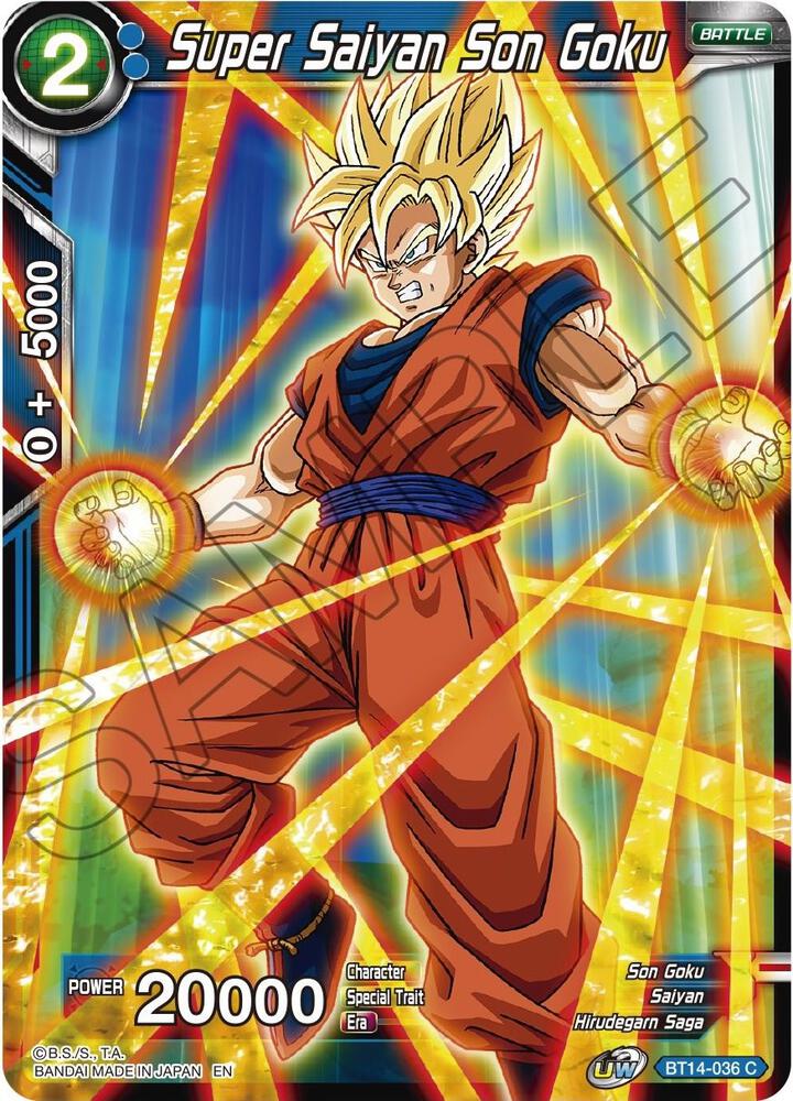 Super Saiyan Son Goku BT14-036 Cross Spirits Dragonball Super card