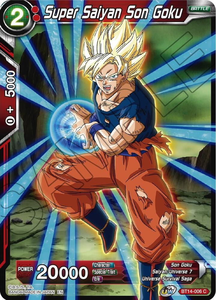 Super Saiyan Son Goku Foil BT14-006 Cross Spirits Dragonball Super card