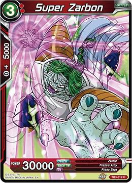 Super Zarbon Foil TB3-012 Clash of Fates Dragonball Super card