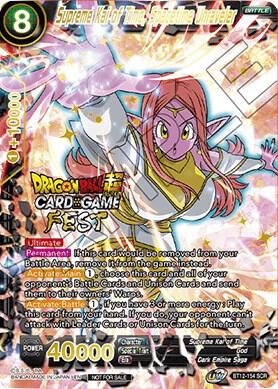Supreme Kai of Time Spacetime Unraveler Card Game Fest 2022 BT12-154 Tournament Promotion Cards Dragonball Super card