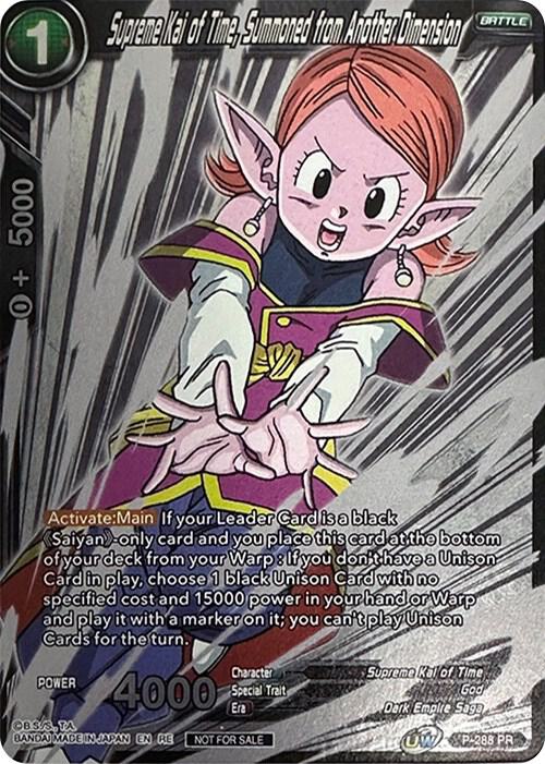Supreme Kai of Time Summoned from Another Dimension Event Pack 09 Alternate Foil P-288 Tournament Promotion Cards Dragonball Super card