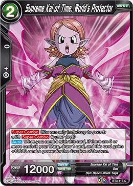 Supreme Kai of Time Worlds Protector BT3-113 Cross Worlds Dragonball Super card