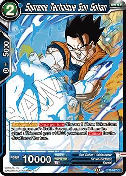 Supreme Technique Son Gohan Foil BT8-027 Malicious Machinations Dragonball Super card