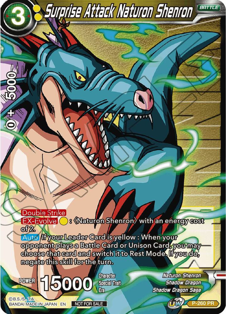 Surprise Attack Naturon Shenron Winner Stamped P-260 Tournament Promotion Cards Dragonball Super card