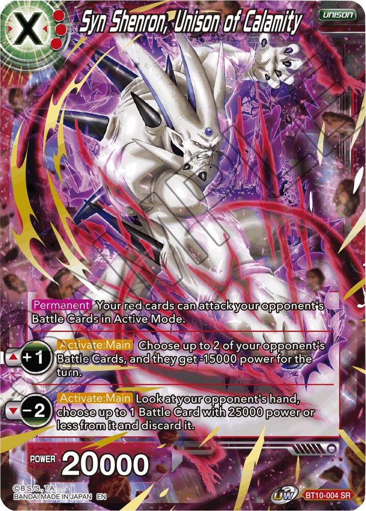 Syn Shenron Unison of Calamity BT10-004 Rise of the Unison Warrior Dragonball Super card