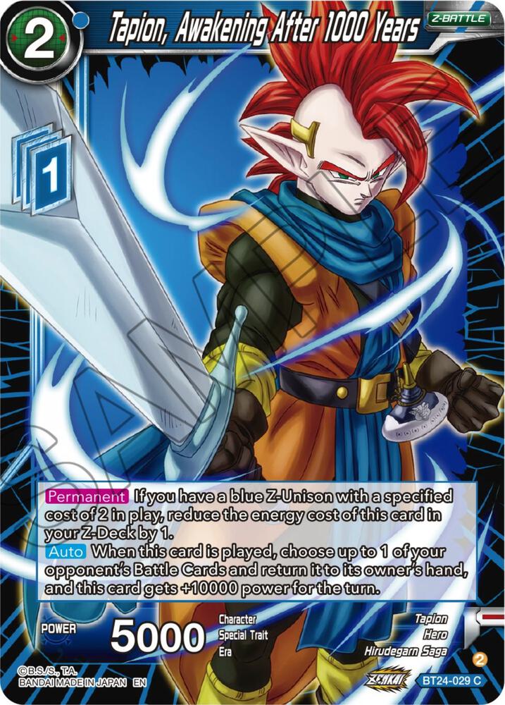 Tapion Awakening After 1000 Years Foil BT24-029 Beyond Generations Dragonball Super card