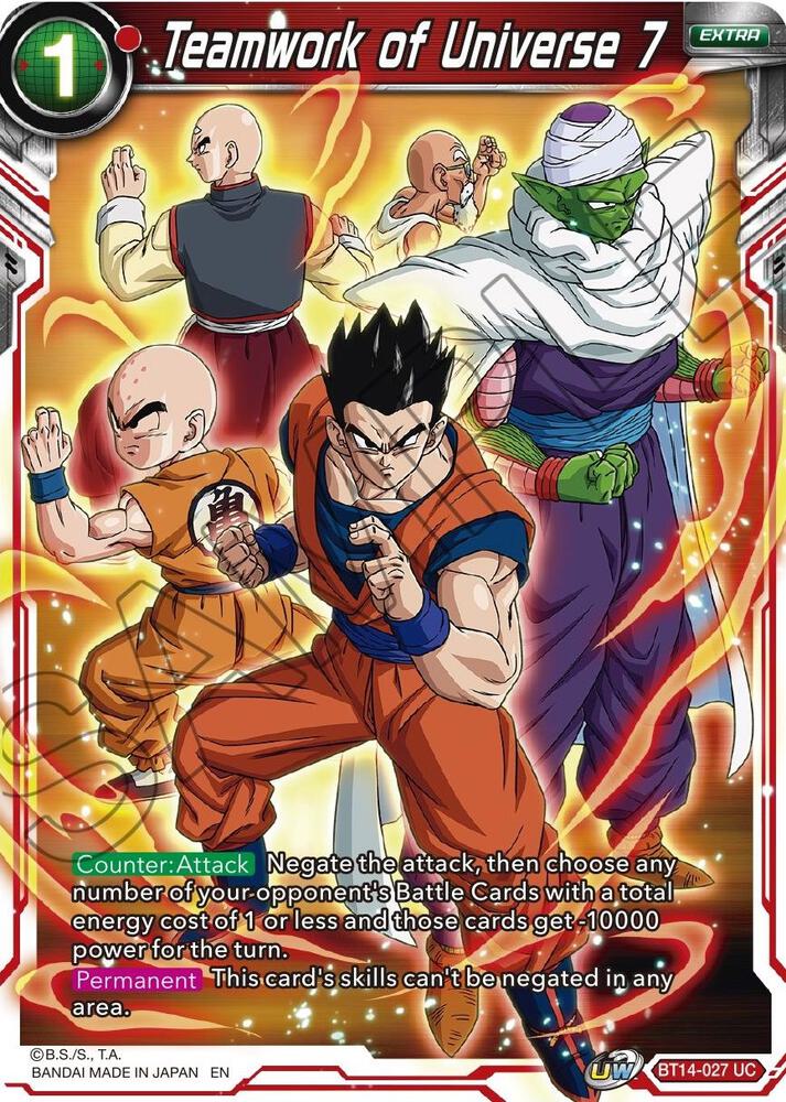 Teamwork of Universe 7 BT14-027 Cross Spirits Dragonball Super card