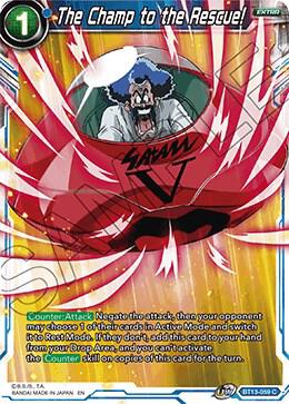 The Champ to the Rescue Foil BT13-059 Supreme Rivalry Dragonball Super card