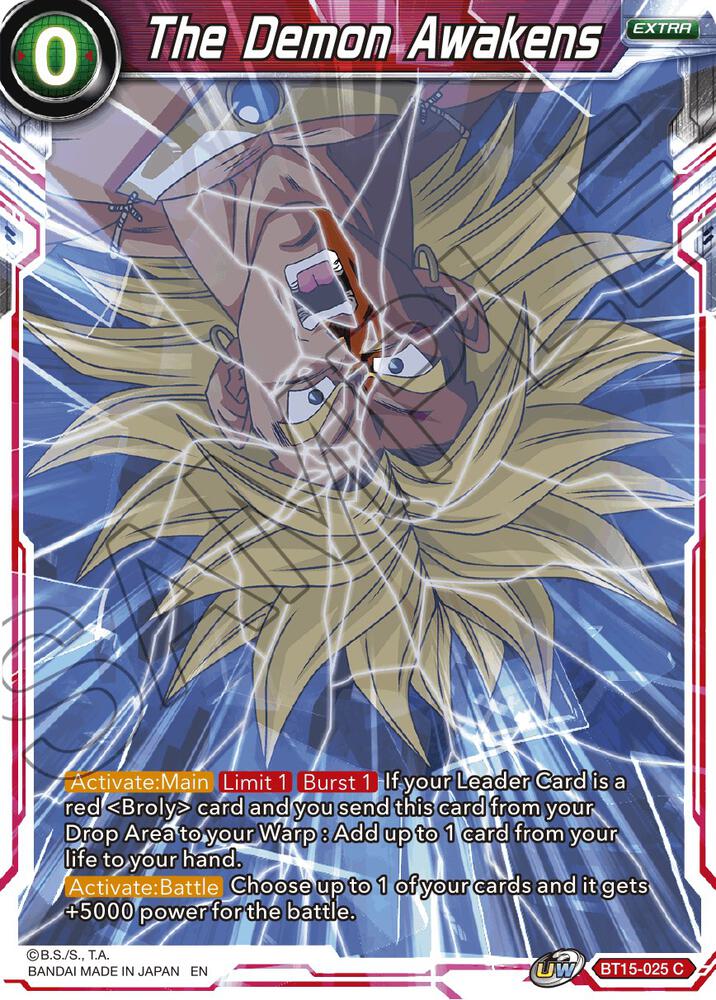 The Demon Awakens Foil BT15-025 Saiyan Showdown Dragonball Super card