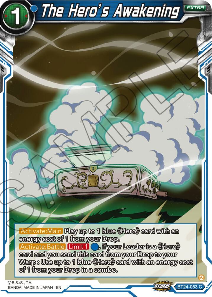 The Heros Awakening Foil BT24-053 Beyond Generations Dragonball Super card