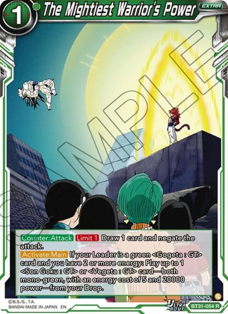 The Mightiest Warriors Power BT31-054 Impact Beyond Dimensions Dragonball Super card