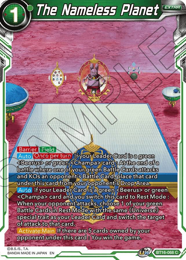 The Nameless Planet BT16-068 Realm of the Gods Dragonball Super card