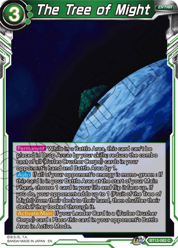 The Tree of Might BT12-082 Vicious Rejuvenation Dragonball Super card