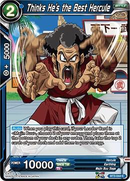 Thinks Hes the Best Hercule Foil BT3-044 Cross Worlds Dragonball Super card