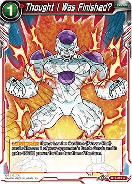 Thought I Was Finished BT9-019 Universal Onslaught Dragonball Super card