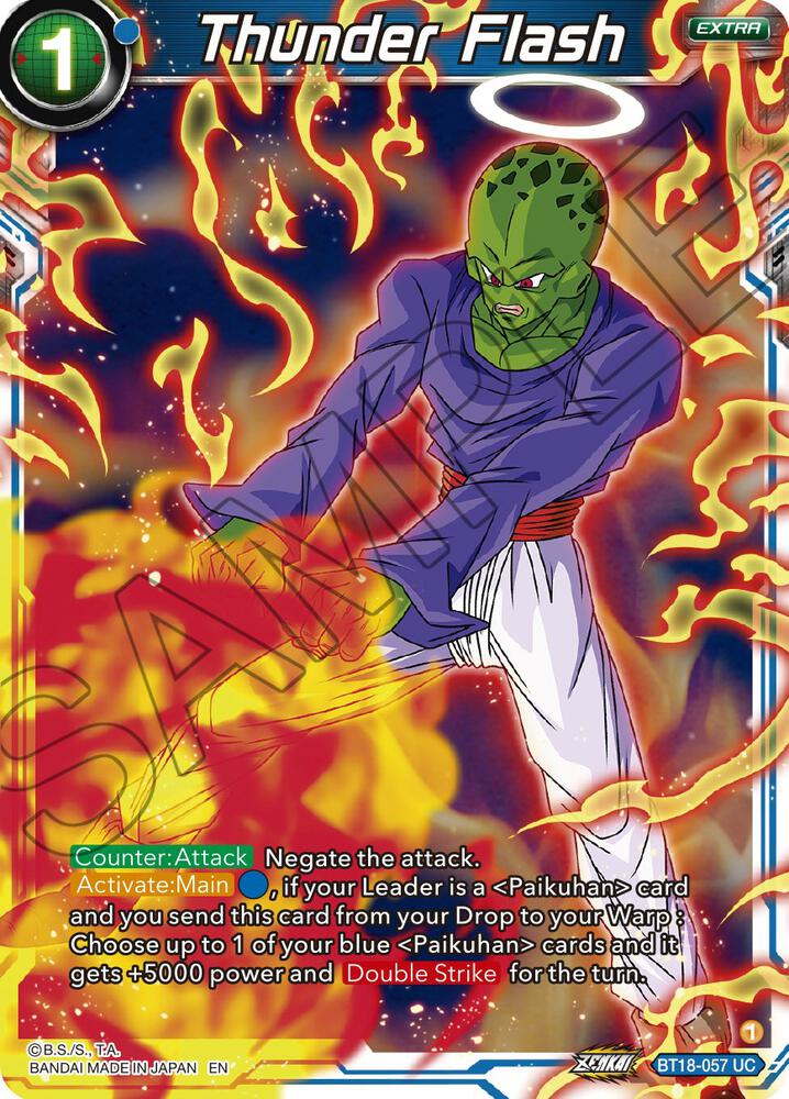 Thunder Flash Foil BT18-057 Dawn of the Z-Legends Dragonball Super card