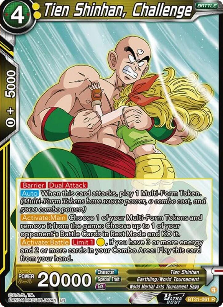 Tien Shinhan Challenge BT31-061 Impact Beyond Dimensions Dragonball Super card