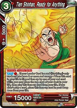 Tien Shinhan Ready for Anything Foil BT12-009 Vicious Rejuvenation Dragonball Super card