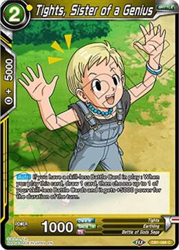 Tights Sister of a Genius DB1-068 Draft Box 04 - Dragon Brawl Dragonball Super card