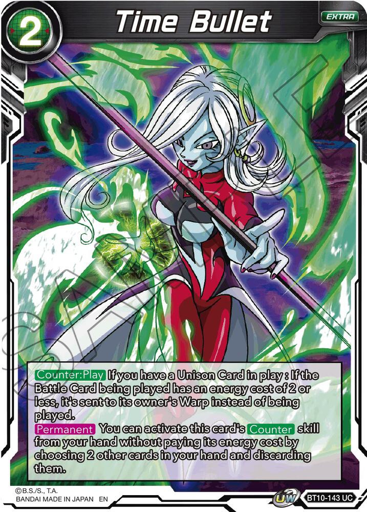 Time Bullet BT10-143 Rise of the Unison Warrior Dragonball Super card