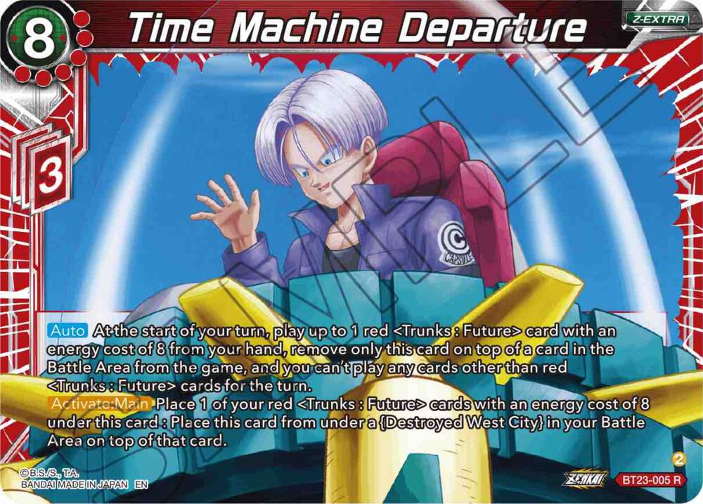 Time Machine Departure Foil BT23-005 Perfect Combination Dragonball Super card