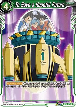 To Save a Hopeful Future BT3-079 Cross Worlds Dragonball Super card