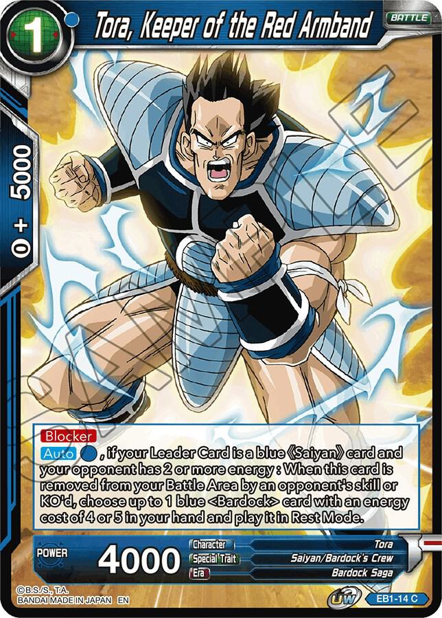Tora Keeper of the Red Armband Foil EB1-14 Battle Evolution Booster Dragonball Super card